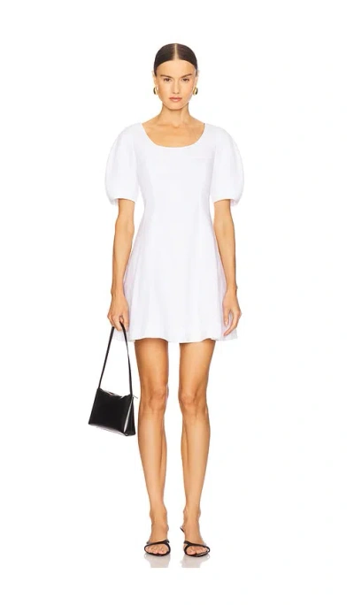 Theory Puff Sleeve Dress In White