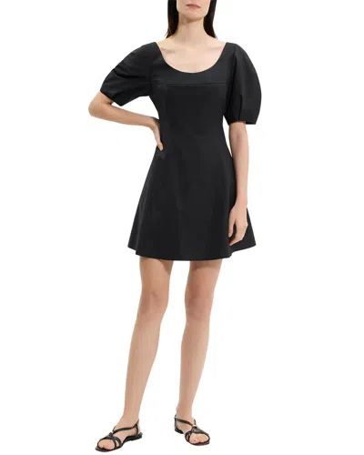 Theory Puff Sleeve Dress In Black