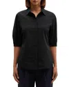 Theory Seam Cinch Shirt In Black