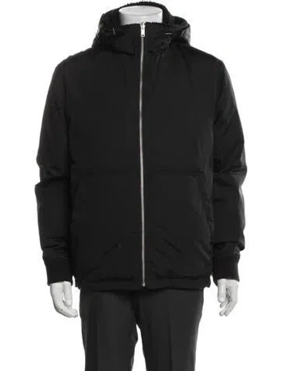 Pre-owned Theory Puffer Coat In Black