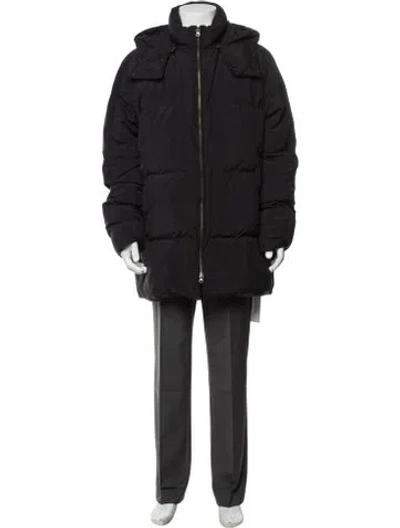 Pre-owned Theory Puffer Coat In Black