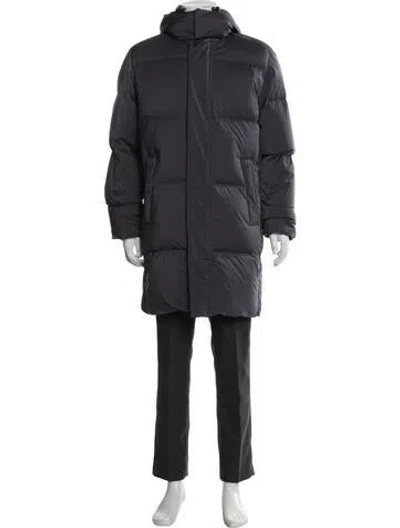 Pre-owned Theory Puffer Coat In Blue
