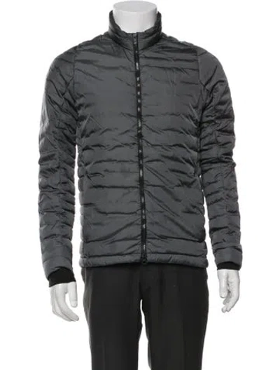 Pre-owned Theory Puffer Coat In Gray