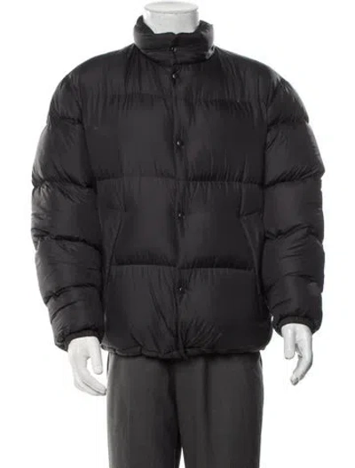 Pre-owned Theory Puffer Coat In Grey