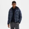 Theory Marquez Puffer Jacket With Removable Hood In Blue