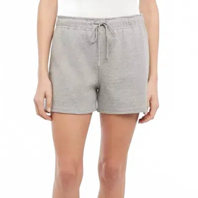 Theory Pull-on Cotton Blend Shorts In Gray
