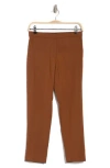 Theory Pull-on Crop Pants In Cognac