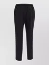 THEORY PULL ON CROPPED TROUSERS WITH FRONT PLEATS