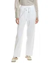 Theory Linen Blend Drawstring Pants In White