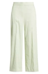 Theory Pull-on Linen Blend Wide Leg Pants