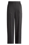 Theory Pull-on Linen Blend Wide Leg Pants In Black