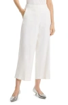 THEORY PULL-ON LINEN BLEND WIDE LEG PANTS