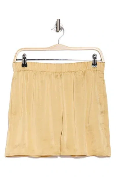 Theory Pull-on Satin Shorts In Sun