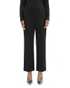 Theory Womens Solid Polyester Straight Leg Pants In Black