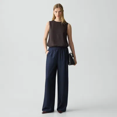 THEORY PULL-ON TRACK PANT IN MOD SILK TWILL