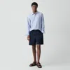 Theory Curtis Slim Fit Internal Drawstring Shorts In Blue