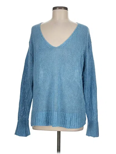 Pre-owned Theory Pullover Sweater In Blue