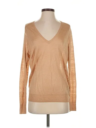 Pre-owned Theory Pullover Sweater In Brown