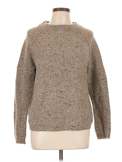 Pre-owned Theory Pullover Sweater In Brown