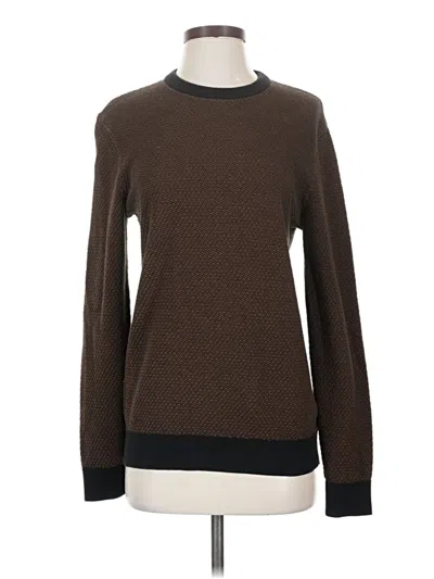 Pre-owned Theory Pullover Sweater In Brown