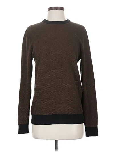 Pre-owned Theory Pullover Sweater In Brown