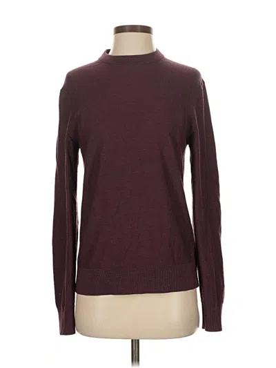 Pre-owned Theory Pullover Sweater In Burgundy