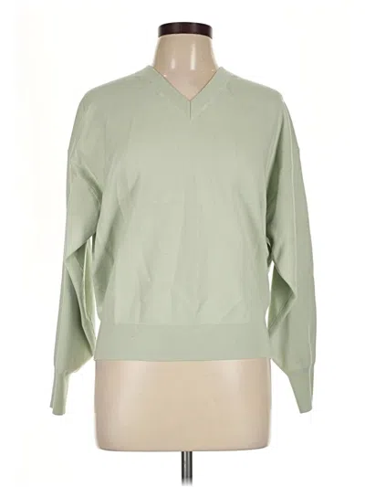 Pre-owned Theory Pullover Sweater In Green