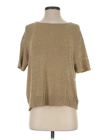 Pre-owned Theory Pullover Sweater In Tan