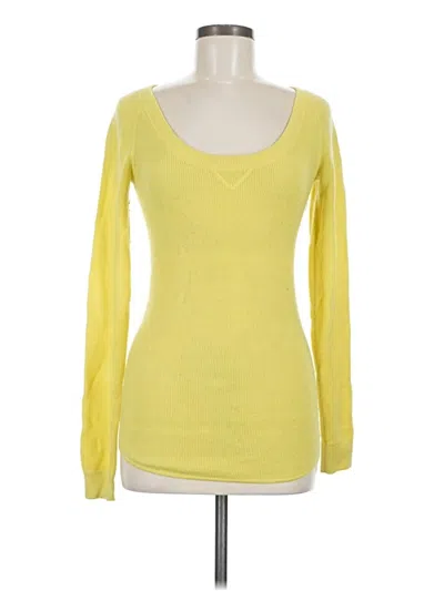 Pre-owned Theory Pullover Sweater In Yellow