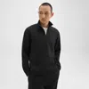 Theory Quarter-zip Sweatshirt In Scuba In Black