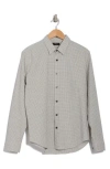 Theory Rammy Poplin Button-up Shirt In Baltic/white