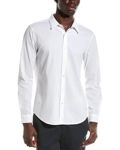 Theory Rammy Seersucker Shirt In White