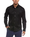 Theory Irving Linen Button Down Shirt In Black