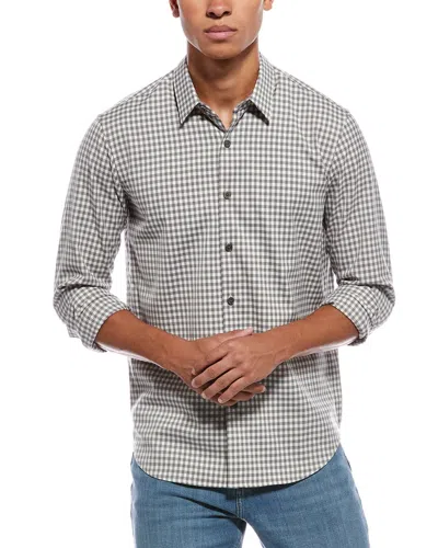 Theory Ramy Plaid Shirt In Gray