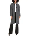 Theory Randall Wool-blend Coat In Grey