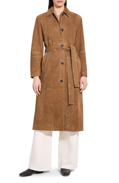 THEORY THEORY REESE BELTED SUEDE COAT
