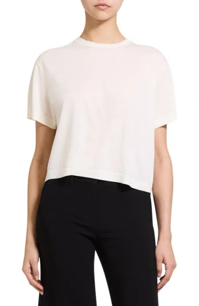 Theory Regal Boxy T-shirt In White