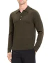 Theory Regal Merino Polo Sweater In Hunter Green