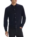 Theory Collared Merino Wool Cardigan In Baltic