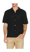 Theory Regal Merino Relaxed Button Down In Brown