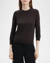 Theory Regal Merino Wool Knit Crewneck Top In Mink Melange
