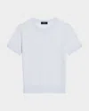 Theory Regal Merino Wool Short-sleeve Crew T-shirt In Gray