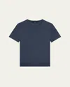 Theory Regal Merino Wool Short-sleeve Crew T-shirt In Ash Blue