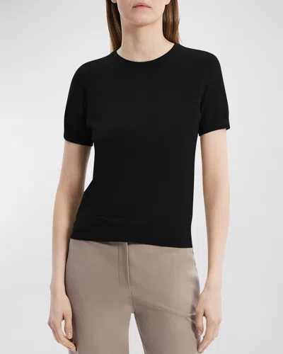 THEORY REGAL MERINO WOOL SHORT-SLEEVE CREW T-SHIRT