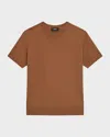 Theory Regal Merino Wool Short-sleeve Crew T-shirt In Brown