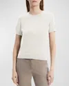 Theory Regal Merino Wool Short-sleeve Crew T-shirt In New Ivory