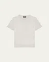 Theory Regal Merino Wool Short-sleeve Crew T-shirt In White