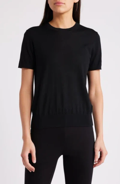 THEORY THEORY REGAL SHORT SLEEVE WOOL SWEATER