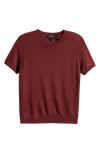 Theory Womens Grenache Tiny Round-neck Pima-cotton Jersey T-shirt In Burgundy