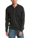 Theory Goris Long Sleeve Polo In Light Bilen Charcoal Melange In Grey